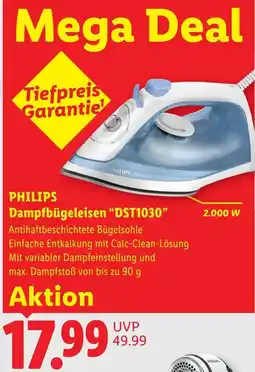 Lidl Philips dampfbügeleisen "dst1030" Angebot