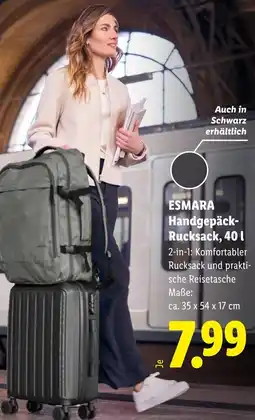 Lidl Esmara handgepäck- rucksack Angebot