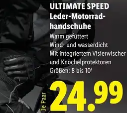 Lidl Ultimate speed leder-motorrad- handschuhe Angebot