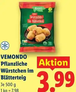 Lidl Vemondo pflanzliche würstchen im blätterteig Angebot