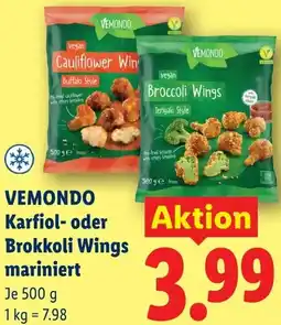 Lidl Vemondo karfiol- oder brokkoli wings mariniert Angebot