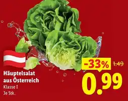 Lidl Häuptelsalat aus Österreich Angebot