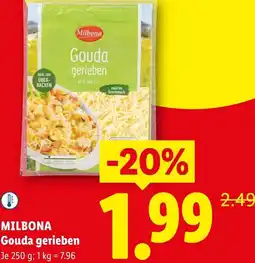 Lidl Milbona gouda gerieben Angebot