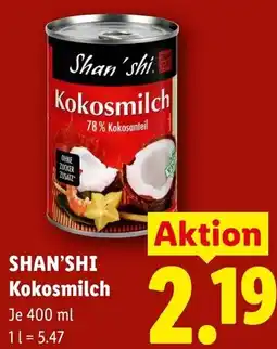 Lidl Shan'shi Kokosmilch Angebot