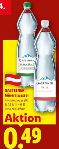Lidl Gasteiner mineralwasser Angebot