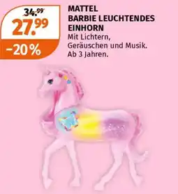 Müller Mattel barbie leuchtendes einhorn Angebot