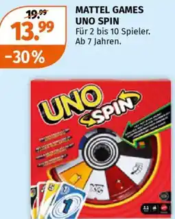 Müller Mattel games uno spin Angebot