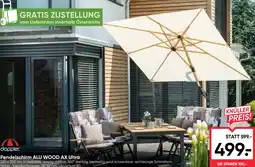 Maximarkt Pendelschirm alu wood ax ultra Angebot