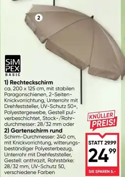 Maximarkt Gartenschirm rund Angebot