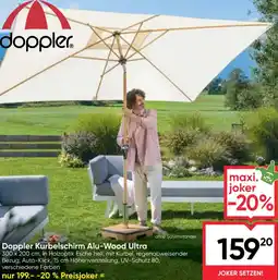 Maximarkt Doppler Kurbelschirm Alu-Wood Ultra Angebot