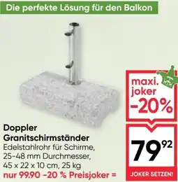 Maximarkt Doppler Granitschirmständer Angebot