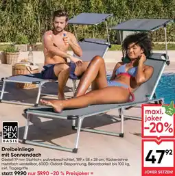 Maximarkt Dreibeinliege mit Sonnendach Angebot