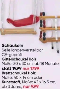 Maximarkt Brettschaukel Holz Angebot