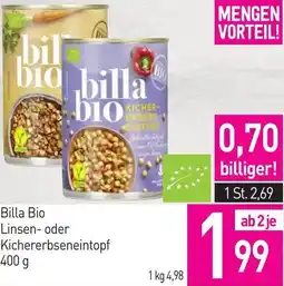 Sutterlüty Billa bio linsen- oder kichererbseneintopf Angebot