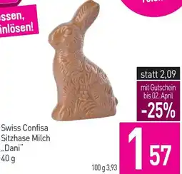 Sutterlüty Swiss Confisa Sitzhase Milch Angebot