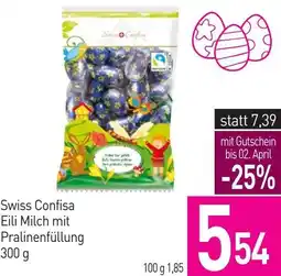 Sutterlüty Swiss Confisa Eili Milch mit Pralinenfüllung Angebot