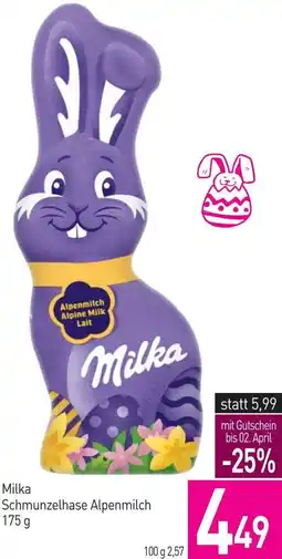Sutterlüty Milka Schmunzelhase Alpenmilch Angebot
