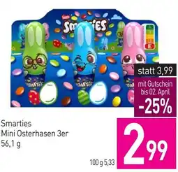 Sutterlüty Smarties Mini Osterhasen 3er Angebot