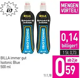 Sutterlüty Billa immer gut isotonic blue Angebot