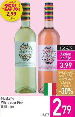 Sutterlüty Mosketto White oder Pink Angebot