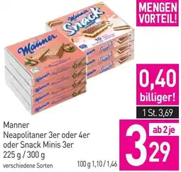 Sutterlüty Manner Neapolitaner 3er oder 4er oder Snack Minis 3er Angebot