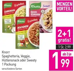 Sutterlüty Knorr Spaghetteria, Veggie, Hüttensnack oder Sweety Angebot