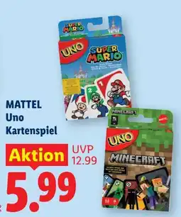 Lidl Mattel Uno Kartenspiele Angebot