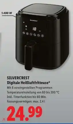 Lidl SILVERCREST Digitale Heißluftfritteuse Angebot