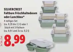Lidl SILVERCREST Faltbare Frischhaltedosen oder Lunchbox Angebot