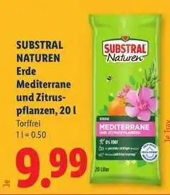 Lidl Substral Naturen Erde Mediterrane und Zitruspflanzen, 20 l Angebot