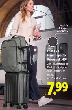 Lidl ESMARA Handgepäck-Rucksack, 40 l Angebot