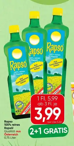 Spar Rapso Reines Rapsöl Angebot