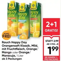 Maximarkt Rauch happy day orangensaft klassik, mild, mit fruchtfleisch, orange/ mango Angebot
