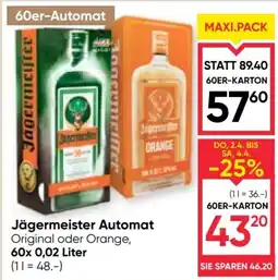 Maximarkt Jägermeister Automat Angebot