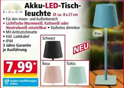 Norma Akku led tisch leuchte Angebot