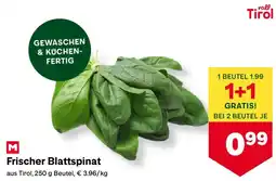 MPreis Frischer Blattspinat Angebot