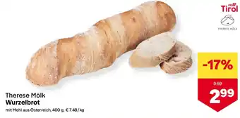 MPreis Therese Mölk Wurzelbrot Angebot