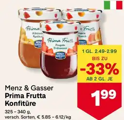 MPreis Menz & Gasser Prima Frutta Konfitüre Angebot