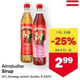 MPreis Almdudler Sirup Angebot