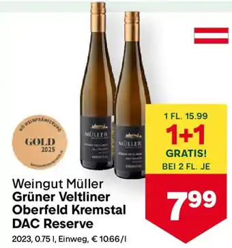 MPreis Weingut Müller Grüner Veltliner Oberfeld Kremstal DAC Reserve Angebot