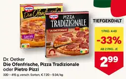 MPreis Dr. Oetker Die Ofenfrische, Pizza Tradizionale oder Pietro Pizzi Angebot