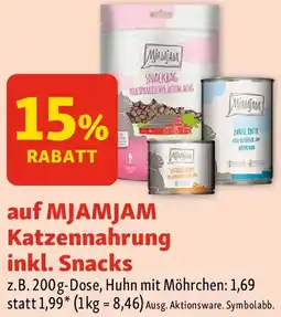 Fressnapf auf MJAMJAM Katzennahrung inkl. Snacks Angebot