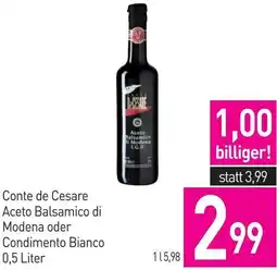 Sutterlüty Conte de Cesare Aceto Balsamico di Modena oder Condimento Bianco Angebot