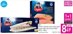 Sutterlüty Iglo Zander, Atlantik Lachs ASC, Gold- brasse ASC oder Dorsch MSC Angebot