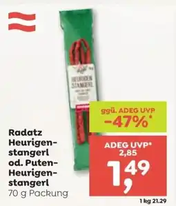 ADEG Radatz heurigen stangerl od. puten heurigen stangerl Angebot