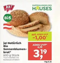 ADEG ja! Natürlich Bio Sonnenblumen bbrot¹) Angebot
