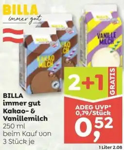 ADEG Billa immer gut kakao- & vanillemilch Angebot