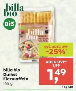 ADEG Billa bio dinkel eierwaffeln Angebot