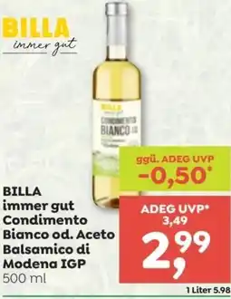ADEG Billa immer gut condimento bianco od. aceto balsamico di modena igp Angebot