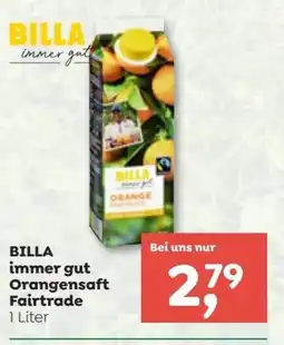 ADEG Billa immer gut orangensaft fairtrade Angebot